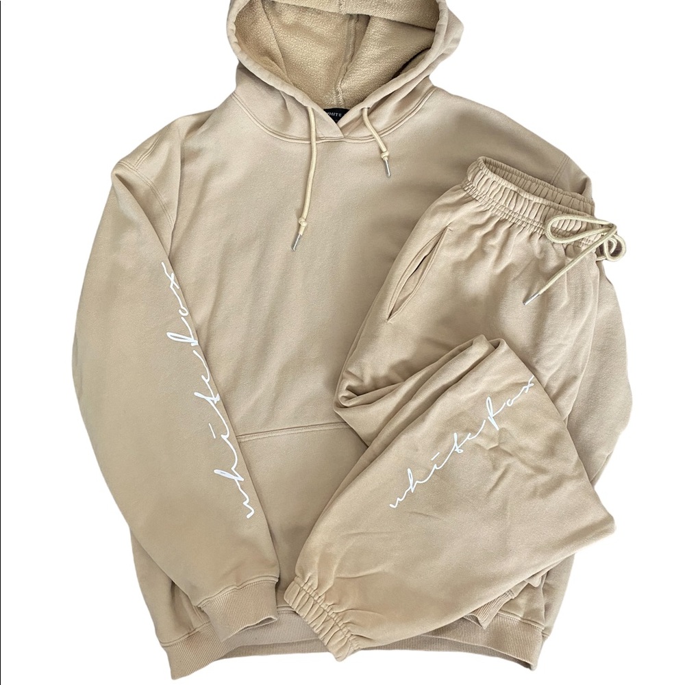 White Fox Tan Sweat Set